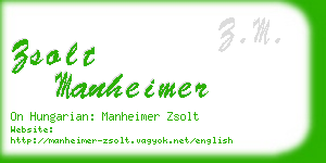 zsolt manheimer business card